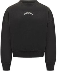 Palm Angels - Logo Crew Neck Sweatshirt - Lyst