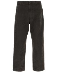 Prada - Slate Cotton Wide-Leg Pant - Lyst