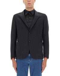 ZEGNA - Dark Solid Blazer - Lyst