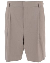 HUGO - Taupe Regular Textured Shorts - Lyst