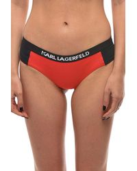 KARL LAGERFELD - Color Block Bikini Bottom Swimwear - Lyst