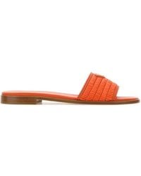 Prada - Woven Sandals - Lyst