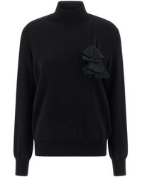 Ferragamo - Floral Insert Sweater - Lyst