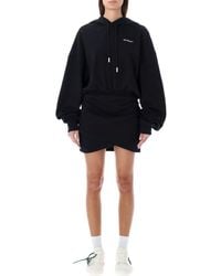 Off-White c/o Virgil Abloh - Logo Hood Mini Dress - Lyst