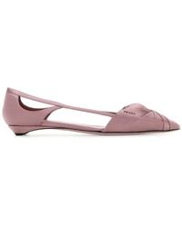 Prada - Satin Ballerinas - Lyst