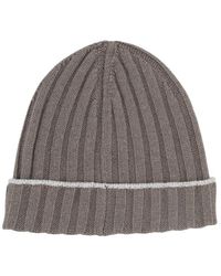 Brunello Cucinelli - Knitted Beanie Cap - Lyst