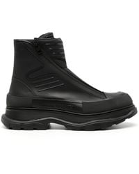 McQueen - Sleek Rubberized Ankle Boots For - Lyst