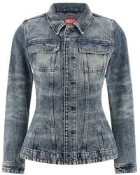 DIESEL - Solid Shirt Collar Jacket - Lyst