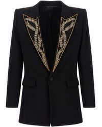 Balmain - Leaf Embroidery Blazer - Lyst
