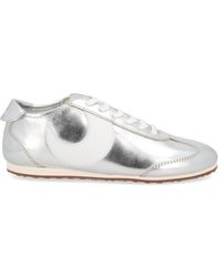 Marine Serre - Metallic Leather Sneakers With Crescent Accent - Lyst