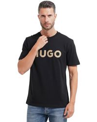 HUGO - Logo Crew Neck T-Shirt - Lyst
