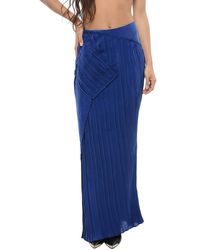 Balmain - Pleated Ankle Length Skirt - Lyst