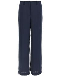 Theory - Silk Effect Trousers - Lyst