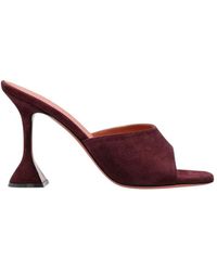 AMINA MUADDI - Suede Lupita Heels - Lyst