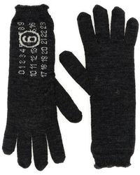 MM6 by Maison Margiela - Dark 'Numeric Signature Mm6' Gloves - Lyst