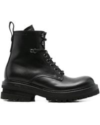 Premiata - Elba Leather Military Boots - Lyst