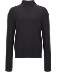 Lemaire Convertible Collar Cardigan Sweater in Gray for Men Lemaire Convertible Collar Cardigan Sweater in Gray for Men