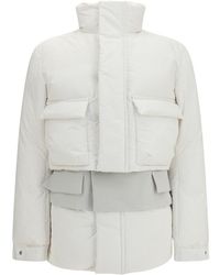 Sacai - Off Solid Mock Collar Jacket - Lyst