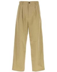A.P.C. - Khaki Relaxed Pleated Pants - Lyst