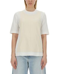 Sportmax - Solid Crew Neck T-Shirt - Lyst
