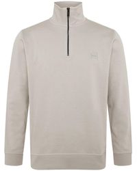 BOSS - Light Half Zip Sweatshirt - Lyst