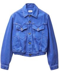 Versace - Denim Shirt Collar Jacket - Lyst