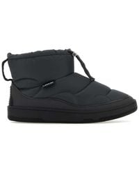 Lanvin - Graphite Fabric Curb Snow Ankle Boots - Lyst
