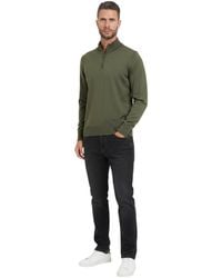 BOSS - Solid Half Zip Sweater - Lyst