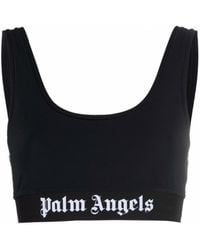 Palm Angels - Logo Sports Bra Black - Lyst