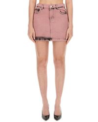 Moschino - Solid Mini Skirt - Lyst