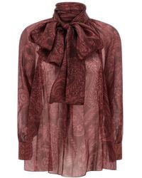 Etro - Bow Blouse - Lyst