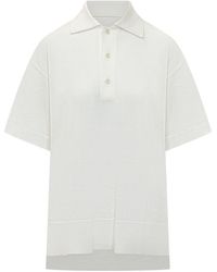 Ami Paris - Solid Shirt Collar Polo - Lyst