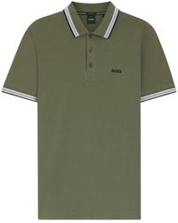 BOSS - Solid Shirt Collar Polo - Lyst