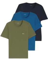 BOSS - 3-Pack Solid Crew Neck T-Shirts - Lyst