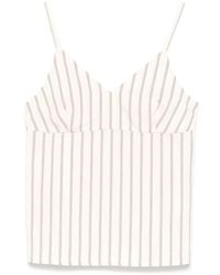 Seventy - Ecru V-Neck Top - Lyst