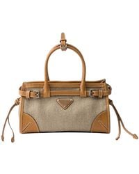 Prada - Natural Bonnie Small Satchel - Lyst