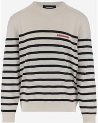 DSquared² - Wool Sweater With Striped Pattern - Lyst