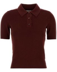 Burberry - Wool Polo Shirt - Lyst