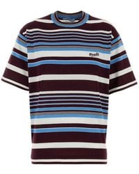 Prada - Stripes Crew Neck T-Shirt - Lyst