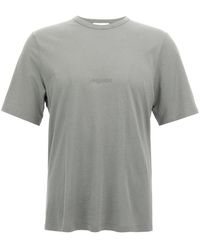 Saint Laurent - Logo Embroidery T-Shirt - Lyst