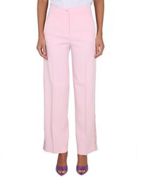Moschino - Tailored Flat Front Pants - Lyst