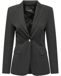 Pinko - Solid Notched Lapel Blazer - Lyst