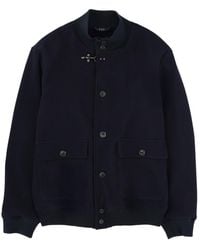 Fay - Dark Solid Mock Collar Jacket - Lyst