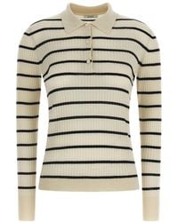 Max Mara - Shirt Collar Ribbed Polo - Lyst