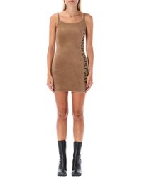Off-White c/o Virgil Abloh - Slogan Detail Fuzzy Mini Dress - Lyst