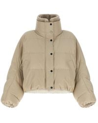 Brunello Cucinelli - Solid Mock Collar Jacket - Lyst