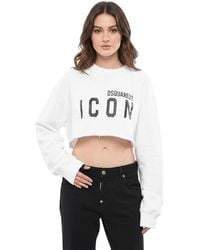 DSquared² - Graphic Crew Neck Sweatshirt - Lyst