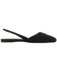 Prada - Raffia Ballerinas - Lyst