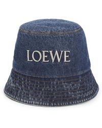 Loewe - Denim Bucket Hat - Lyst