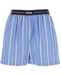 MSGM - Stripes Shorts - Lyst